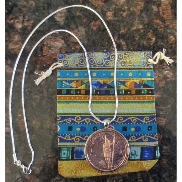 LOKI God of MISCHIEF- 24 Inch Sterling Silver Necklace, Copper Coin, Jewelry - Picture 6 of 6